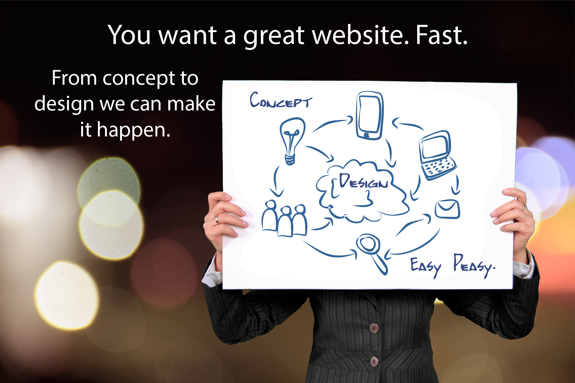 Website design from concept to design. Easy Peasy.